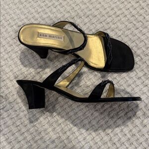 Ann Marino Black and Gold Heels